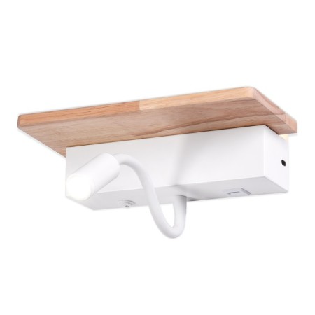 LED lamp wall -mounted with a switch, USB port and Ambrella Light, Wall, FW290, LED, 4 W, 375LUM, 4200, 3000K, white, light tree color