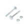 Furniture bolt Element, Din603, 6x50 mm, with a nut, galvanized, on a blist 8 pcs.
