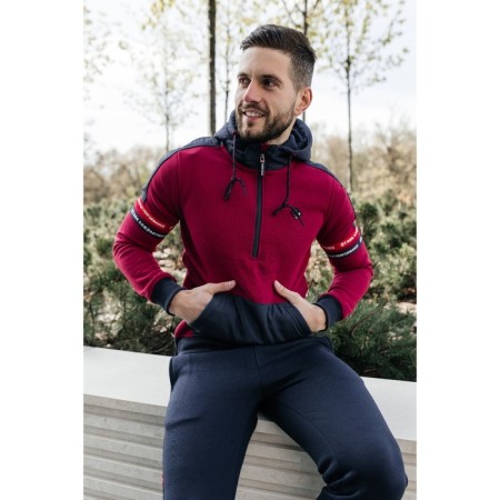Sports costume men's ise, size 52, dark blue color, burgundy-5
