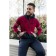 Sports costume men's ise, size 52, dark blue color, burgundy