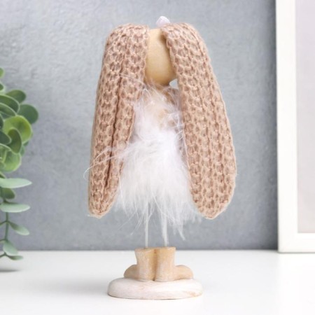 Polystone souvenir "Zayushka with a bow in a downy skirt" 27x5.8.8 cm-2