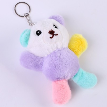Soft toy "Bear" on a key fob, 13 cm, color mix-1