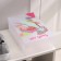 Shoe storage box with a “sandals” handle, 31 × 18 × 11 cm, the color is transparent