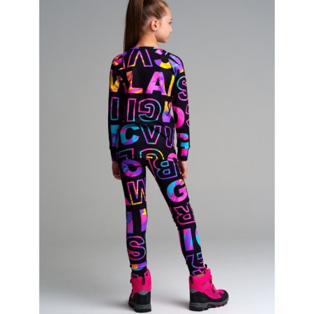 Thermal complex for girls: trousers, sweatshirt, height 164 cm-3
