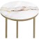 Iberis Round, Metal, White/Gold 40x40x56 cm coffee table