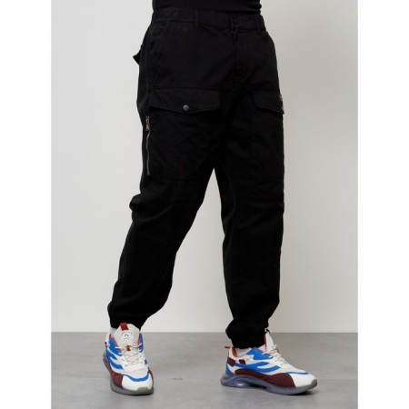 Cargo jeans men, size 54, black color-6