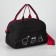 Sports bag with lightning, external pocket, long belt, black/red color