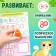 Activati-book with stamps "Funny animals", 5 stamps