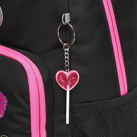 School backpack, 40 x 25 x 13 cm, Grizzly, ergonomic back, laptop department, black-9