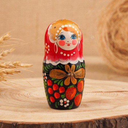 Matryoshka "Polyanka", red scarf, 7 puppet, 22 cm-3