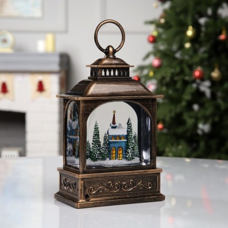 Figure LED "Fairytale House", 21x13.3x8.1 cm, music, aah3, USB, glow warm white-2