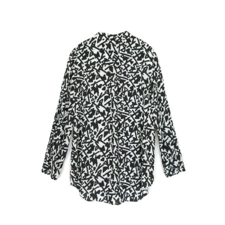 Female shirt of cotton CONTE ELEGANT, size L, color White, Black-3