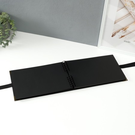 Photo album Brauberg Black, size 21x30 cm, 40 black sheets-4