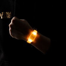 LED yellow bracelet, CR2016x2 batteries, yellow glow