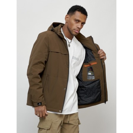 Male spring jacket, size 52, brown color-8