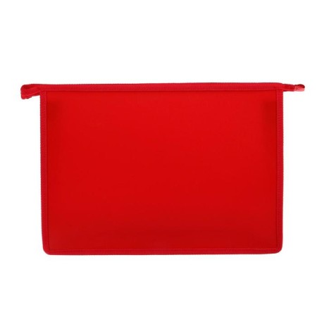 Plastic folder A4, 325 x 230 x 55 mm, lightning from above, calligrata "office", PM-A4-02, 0.5 mm, color, texture "sand", red