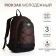Youth backpack with a zipper, 3 pockets, brown color