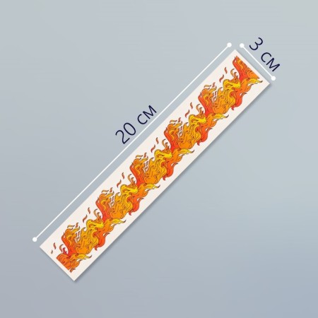 Tattoo on the body color "Bracelet. Fire" 20x3 cm-1