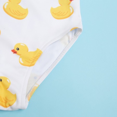 Baby swimsuit KAFTAN "Ducks", height 122-128 cm, white-7