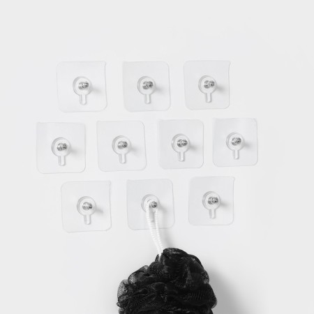 A transparent -based holder, wall -mounted, 5.7 × 5.7 cm, 10 pcs-5
