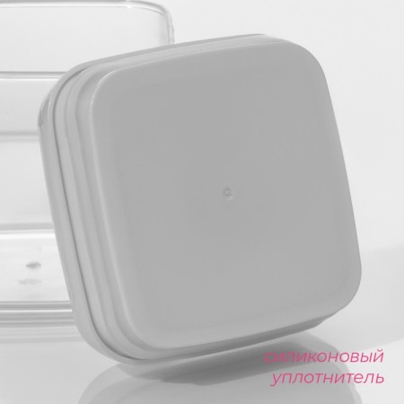 Bank for bulk products with a vacuum lid of a share, 500 ml, 9.5 × 9.5 × 10 cm, white color-4