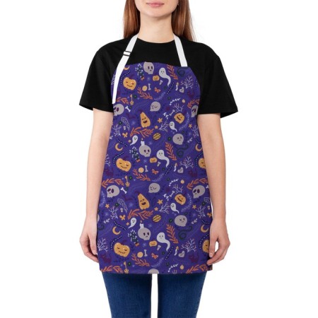 Apron kitchen with a photocrint "Samain", adjustable, size OS