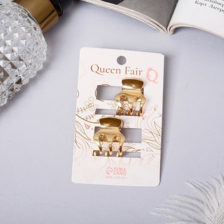 Hair crab "Liberty" (set 2 pcs) Classic cloves, 2 cm, gold-1