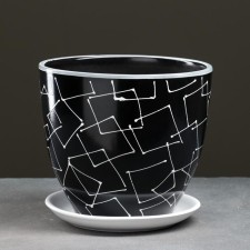 Pot Flower Illusion Black 5 L