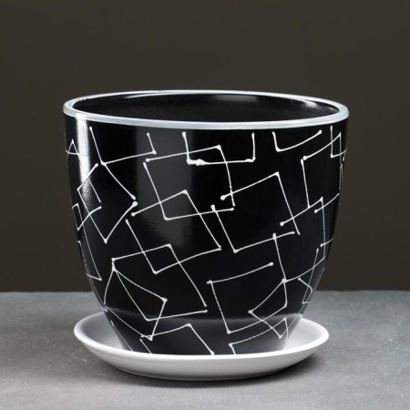 Pot Flower Illusion Black 5 L