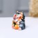 Souvenir "Satisfied Cat", 3 cm, color, gzhel.