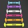 A set of shoes for shoes, 6 pcs, silicone, flat, multi -sized, 7 mm, 7.5 cm, “Rainbow” color