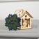 Christmas tree toy "House with Santa Claus and Christmas tree", from batteries, glow warm white