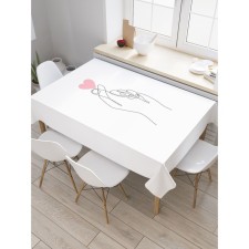 The tablecloth on the table “sign of love”, rectangular, oxford, size 120x145 cm