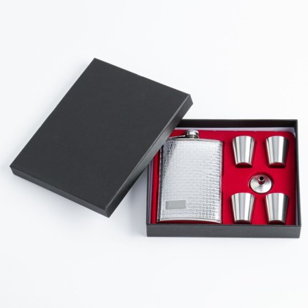 Gift set 6 in 1 "Cell": Flaw 270 ml + 4 glasses, funnel-1