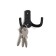 Hook furniture tundra TKD011BL, two -rod, black color