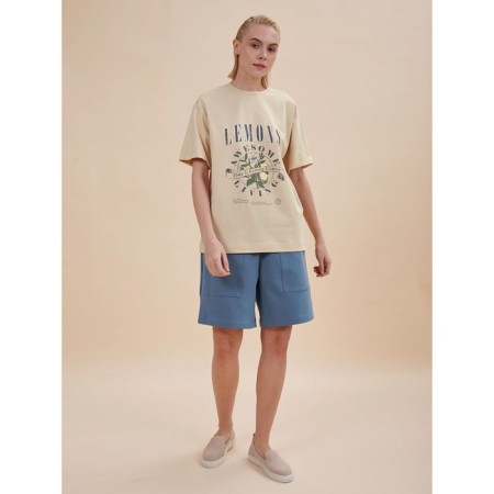 Female T -shirt, size XS, cream color-5