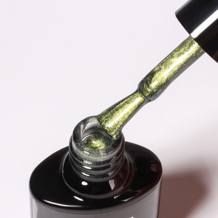 Gel nail polish, “cat`s eye”, 3 phase, 8ml, LED/UV, chameleon/green color (09)-9