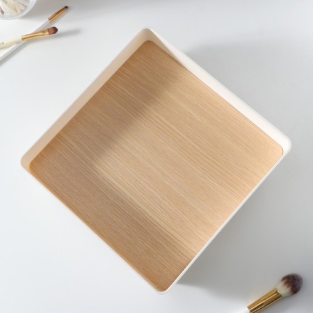 Square stand plastic "Square" white 24.8x24.8x7.2 cm-2