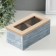 Casket Wood 2 Detroot "Dragonfly and Flowers" Blue 8.8x16.2x7 cm