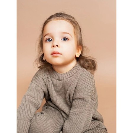 Knitted children's Knitted Amarobaby Noodles, height 74 cm, brown color-8