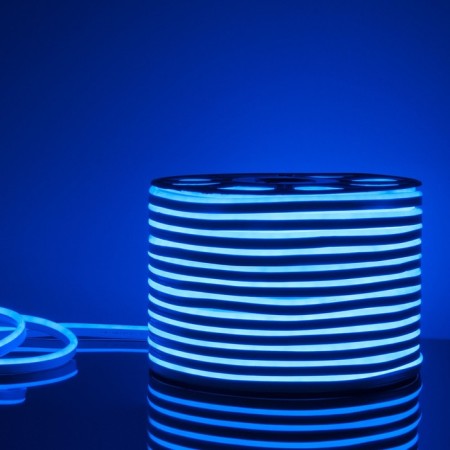 Flexible Neon Elektrostandard, IP67, 2835, 120 LED/m, 220V, one -way, glow of the blue