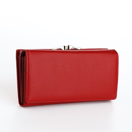 Women's wallet on magnets, burgundy color