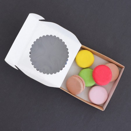 Gift box of the team with a window, 11.5 x 11.5 x 3 cm, craft-2