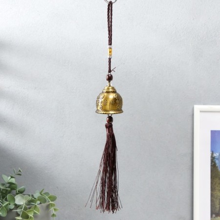 Metal bell "Buddha's head" 4.8x4.8x32 cm-4