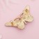 Brooch "Butterfly with a pearl", colored in gold