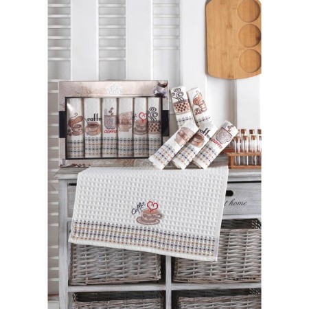 A set of wuffed napkins Diva Afrodita Ceylin "Coffee", size 50x70 cm, 6 pcs-4