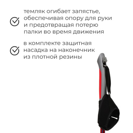 Sticks for Scandinavian walking online, telescopic, 3 sections, up to 135 cm, 2 pcs., Mix color-1