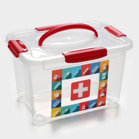 Economic storage box "Pharmacy", 5.5 l, drawing mix