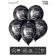 Latex ball 12 “Strong!”, Pastel, set of 50 pcs., Black color