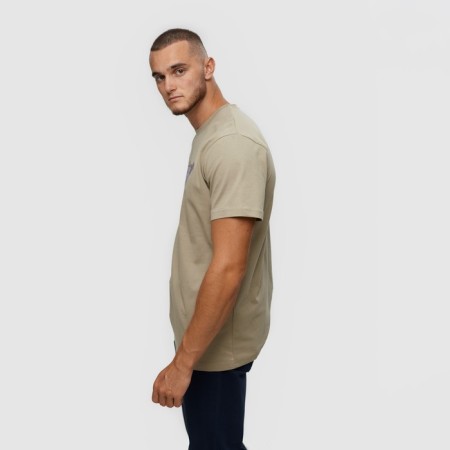 T -shirt male, khaki color/print mix, size XL-4